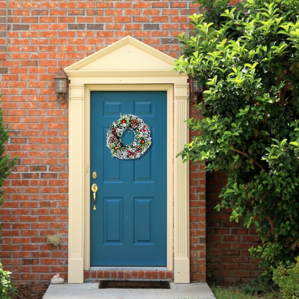 20cm/30cm/40cm Artificial Christmas Wreath Christmas Garland for Your Front view 9
