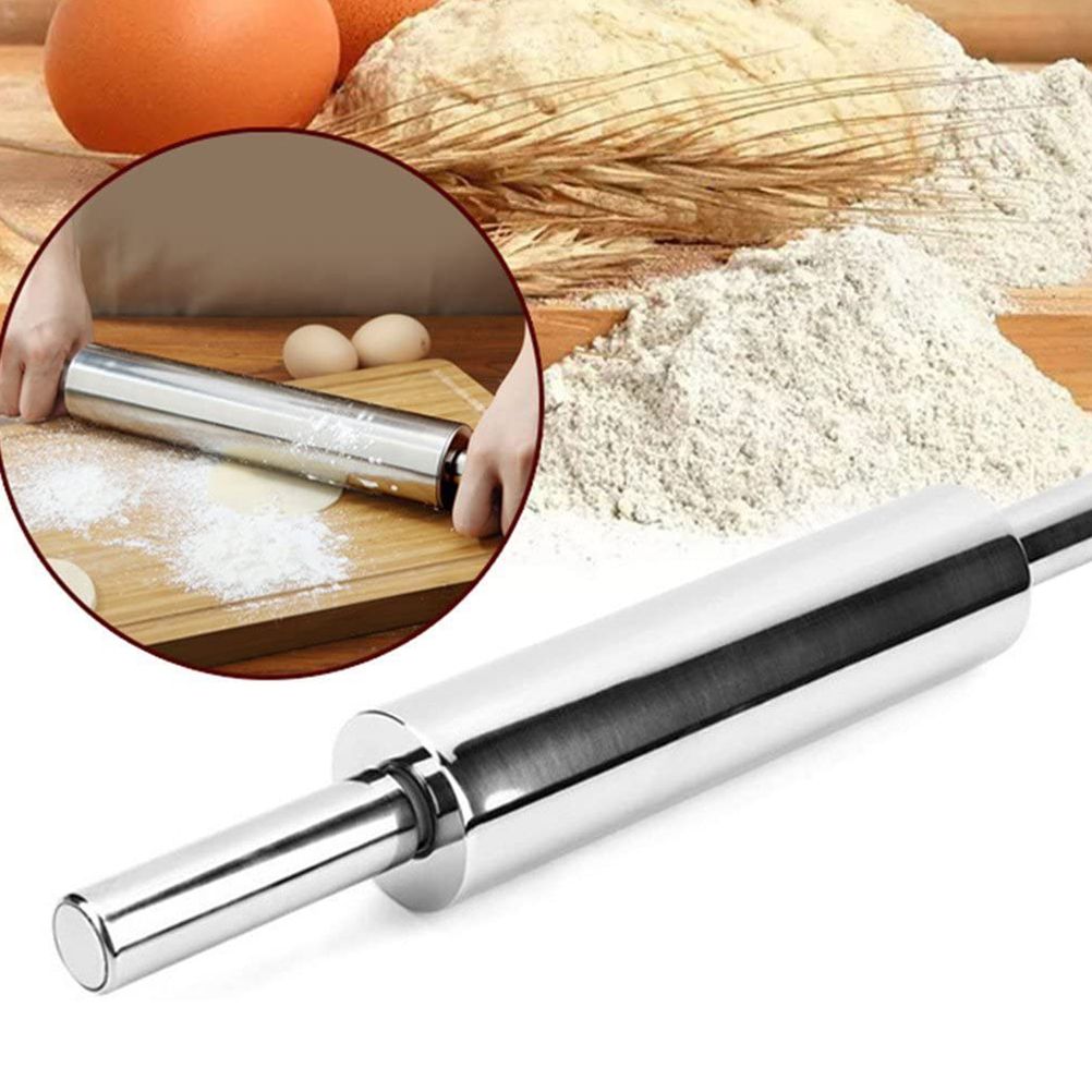 Stainless Steel Rolling Pin Non Stick Rolling Pin for Baking Dough Pizza Pie view 3