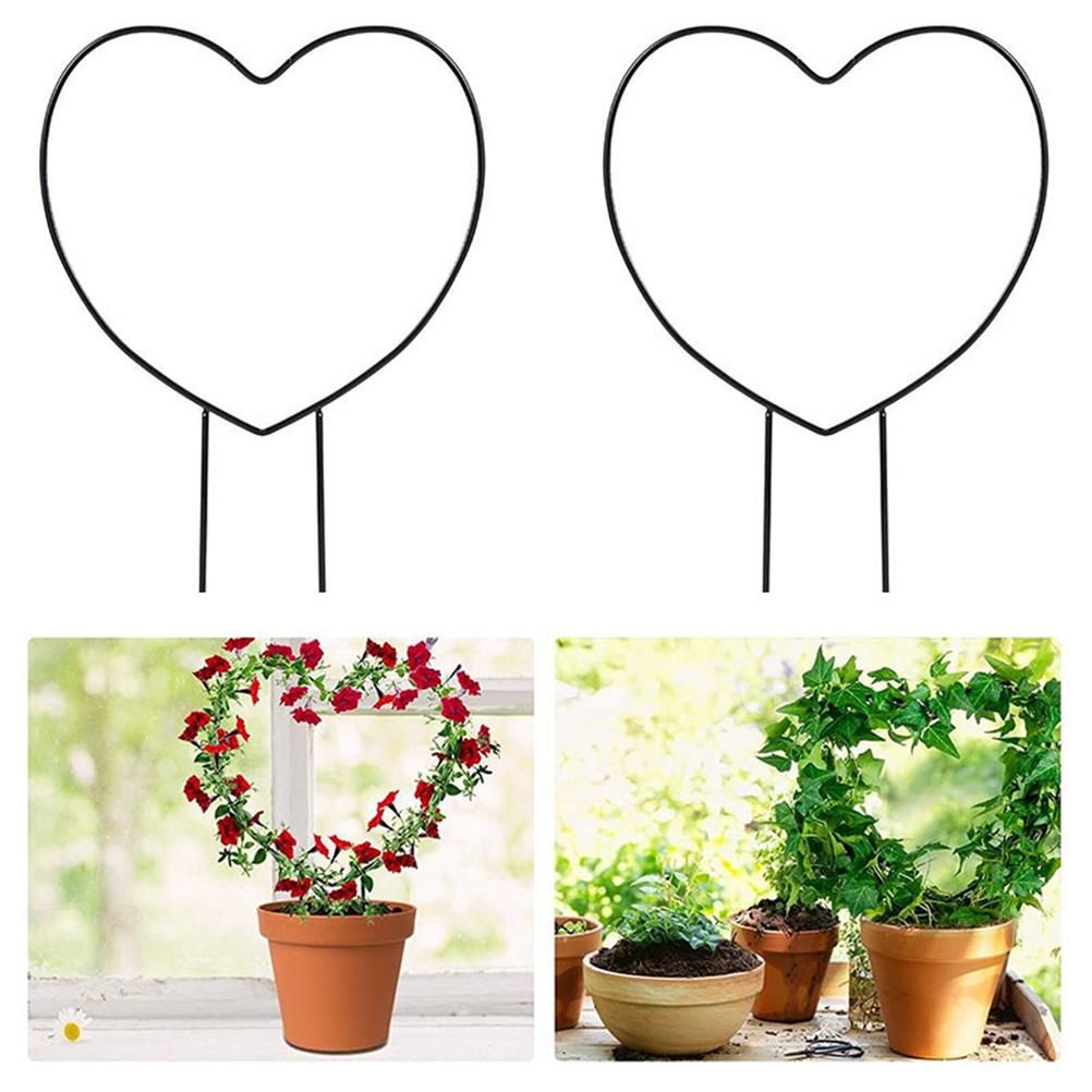 2 Pcs Black Iron Garden Trellis for Climbing Plant Vine Plant Metal Support view 2