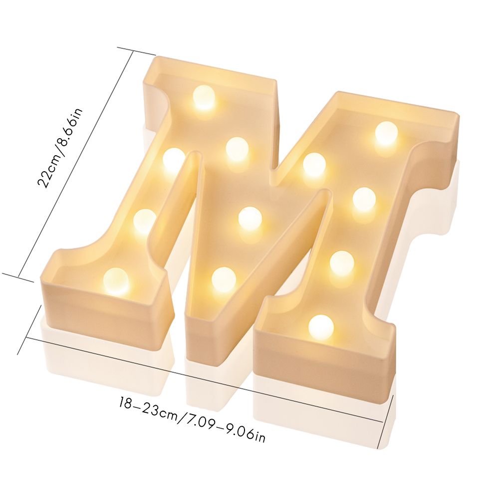 LED 26 Alphabet Letter Number Lights Ampersand Symbol Love Heart Light Up Sign view 2