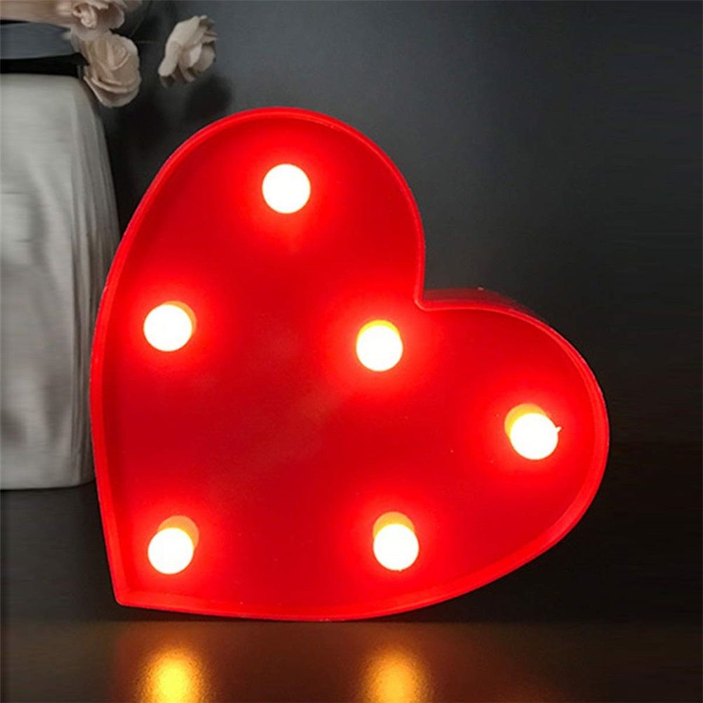 LED 26 Alphabet Letter Number Lights Ampersand Symbol Love Heart Light Up Sign view 7