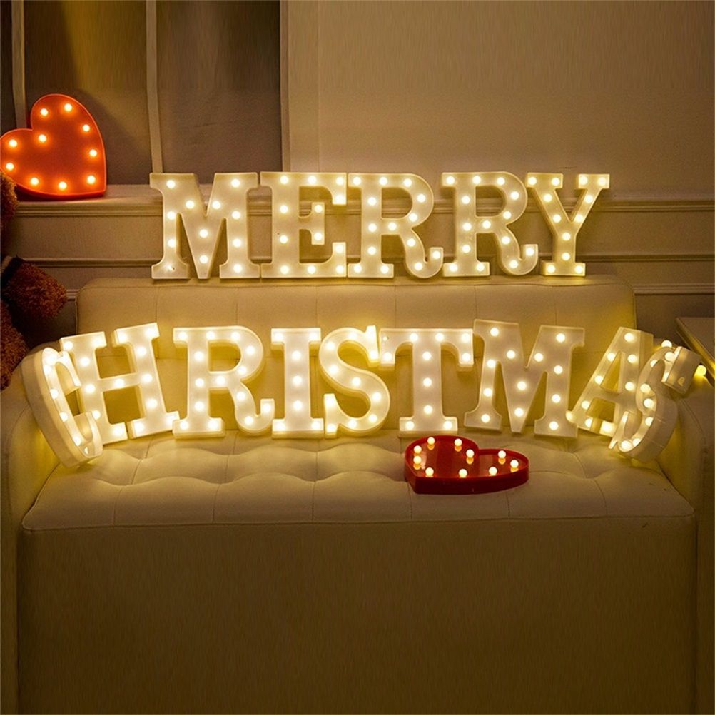 LED 26 Alphabet Letter Number Lights Ampersand Symbol Love Heart Light Up Sign view 8