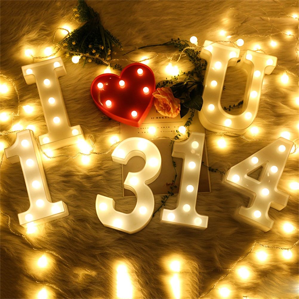 LED 26 Alphabet Letter Number Lights Ampersand Symbol Love Heart Light Up Sign view 9