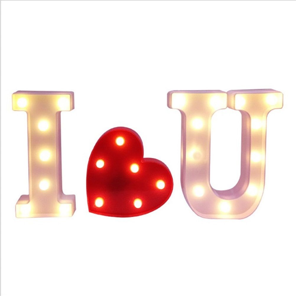 LED 26 Alphabet Letter Number Lights Ampersand Symbol Love Heart Light Up Sign view 11