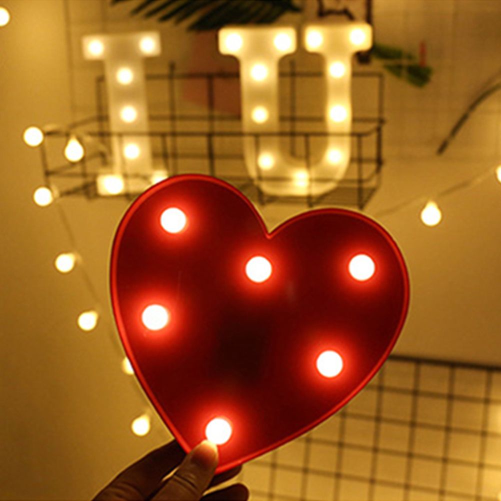 LED 26 Alphabet Letter Number Lights Ampersand Symbol Love Heart Light Up Sign view 13