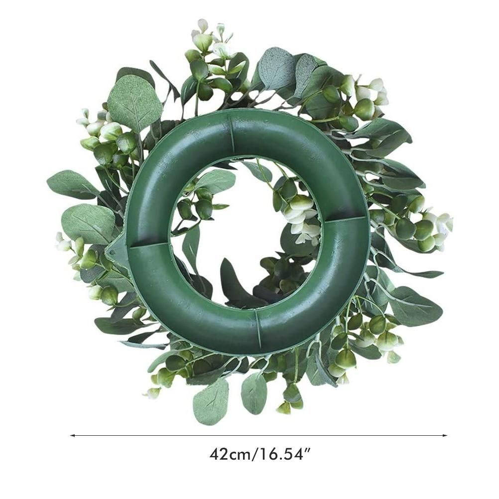 Artificial Green Wreath Wall Hanging Wreath Spring Door Decoration for Indoor view 2