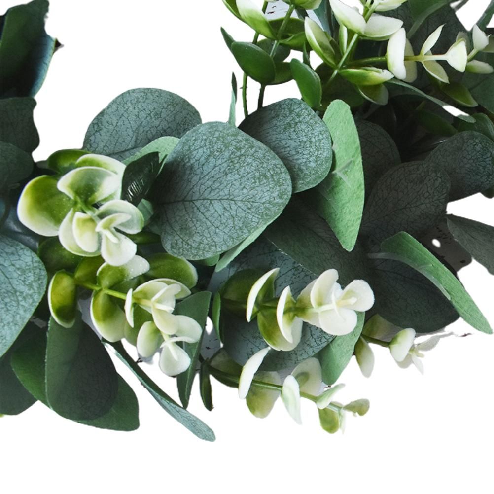 Artificial Green Wreath Wall Hanging Wreath Spring Door Decoration for Indoor view 4