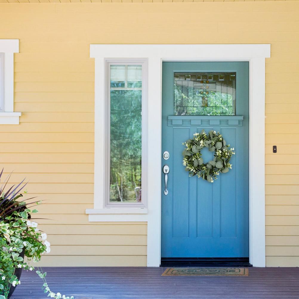 Artificial Green Wreath Wall Hanging Wreath Spring Door Decoration for Indoor view 6