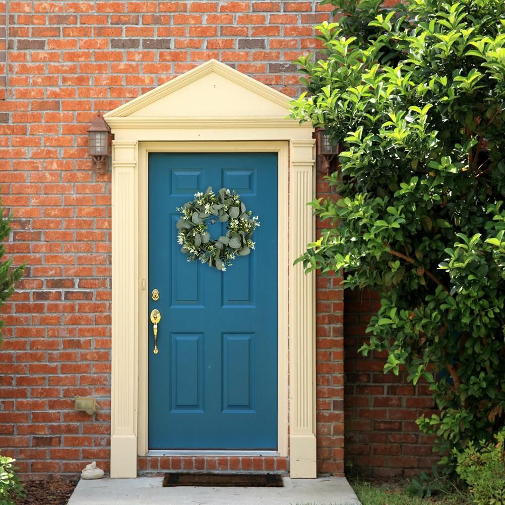 Artificial Green Wreath Wall Hanging Wreath Spring Door Decoration for Indoor view 9