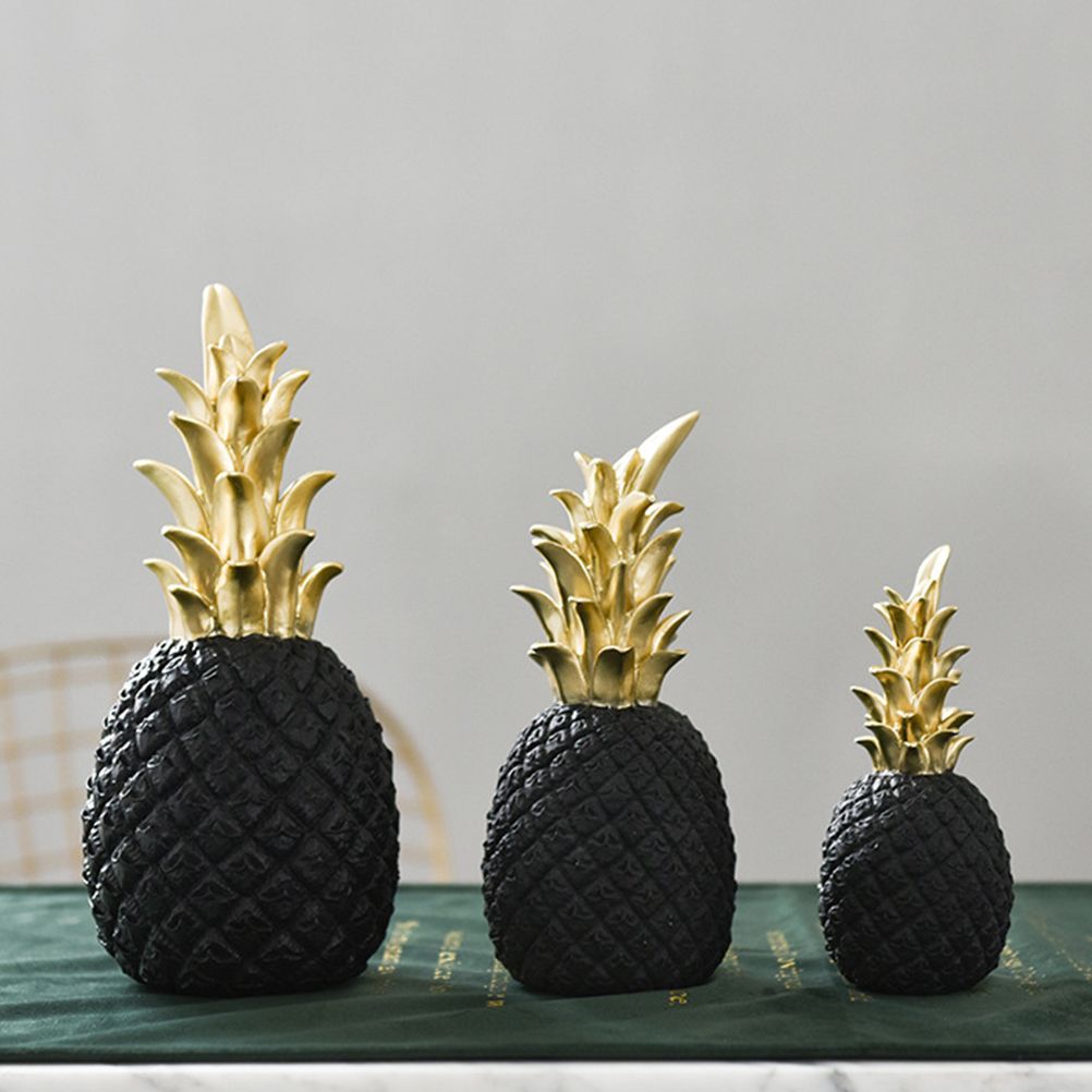 Nordic Modern Resin Pineapple Decor Living Room Wine Cabinet Window Desktop view 2