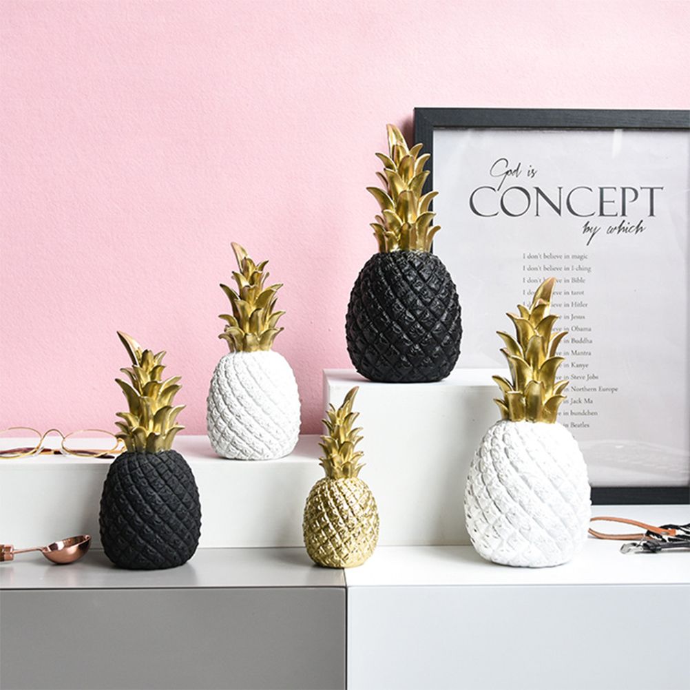 Nordic Modern Resin Pineapple Decor Living Room Wine Cabinet Window Desktop view 6