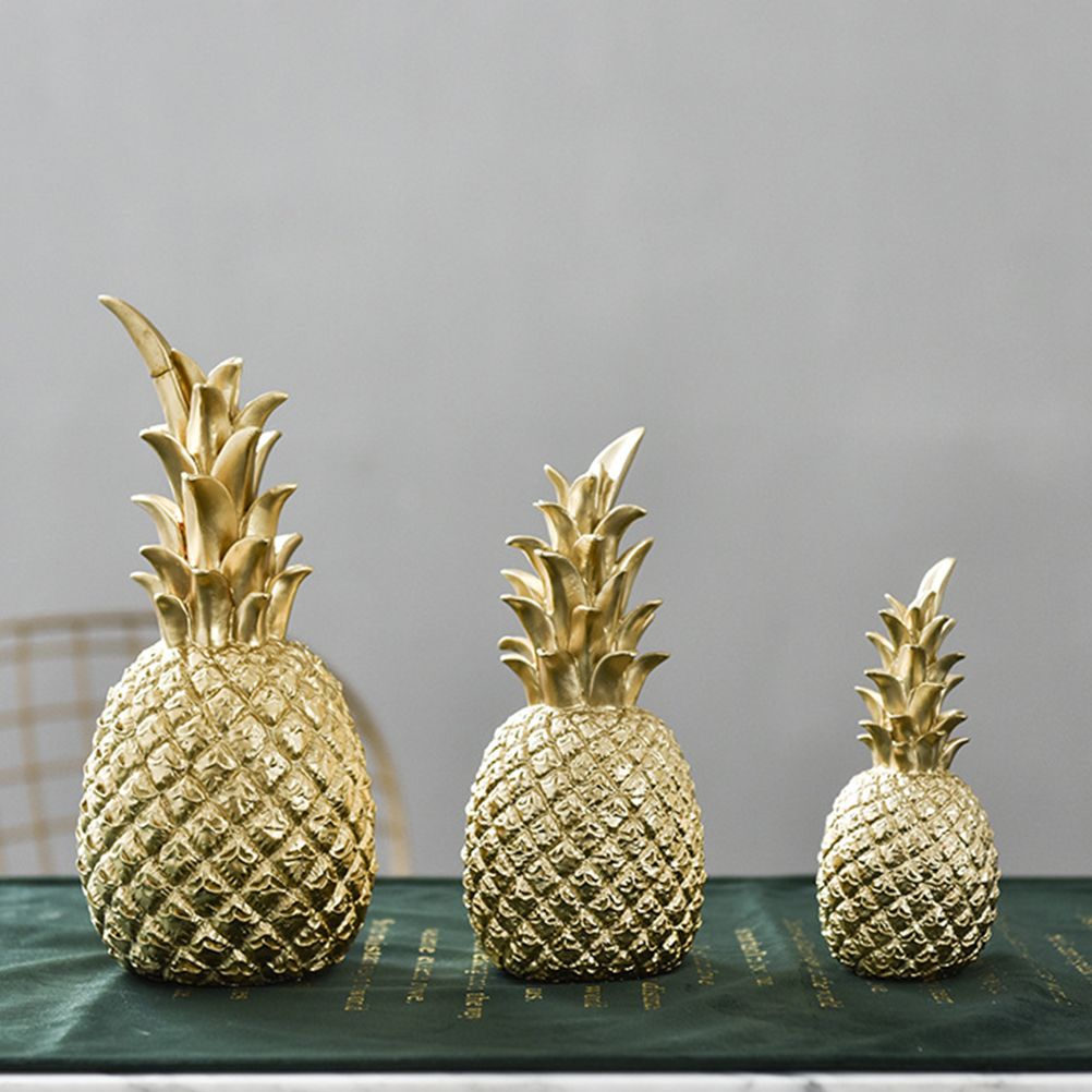 Nordic Modern Resin Pineapple Decor Living Room Wine Cabinet Window Desktop view 3