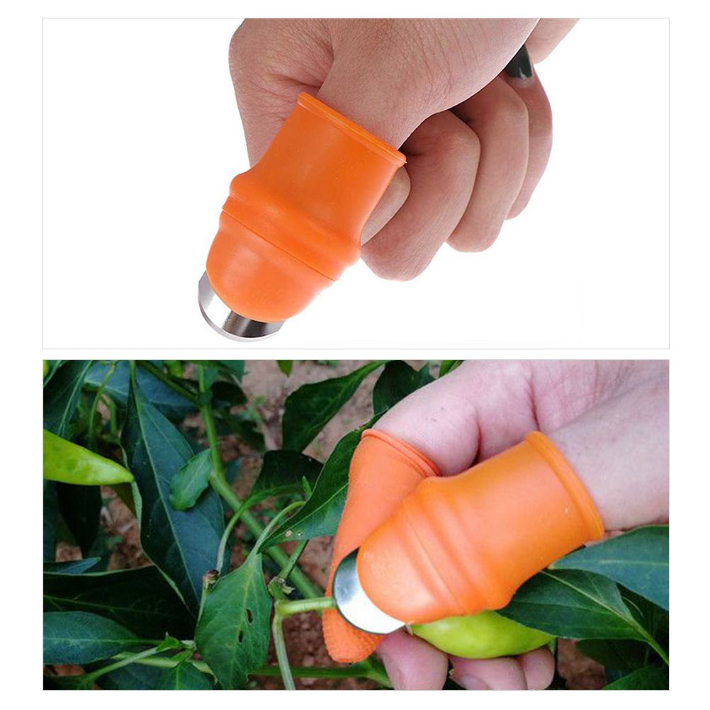 Picking Thumb Cutter Finger Sleeve Set Picking Tool for Harvesting Plant view 5
