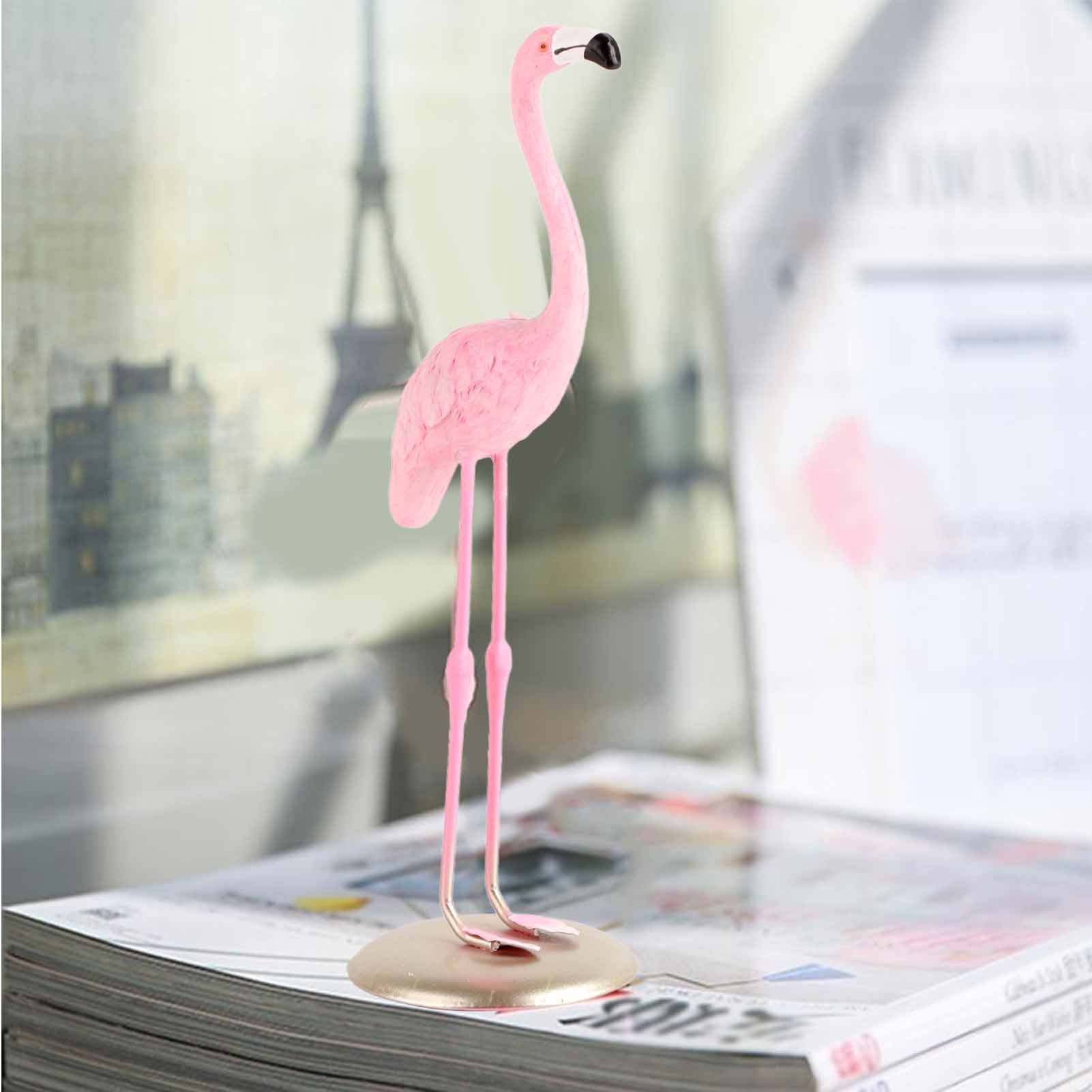 Cute Resin Pink Flamingo Ornament Tabletop Decoration Living Room Decoration view 7