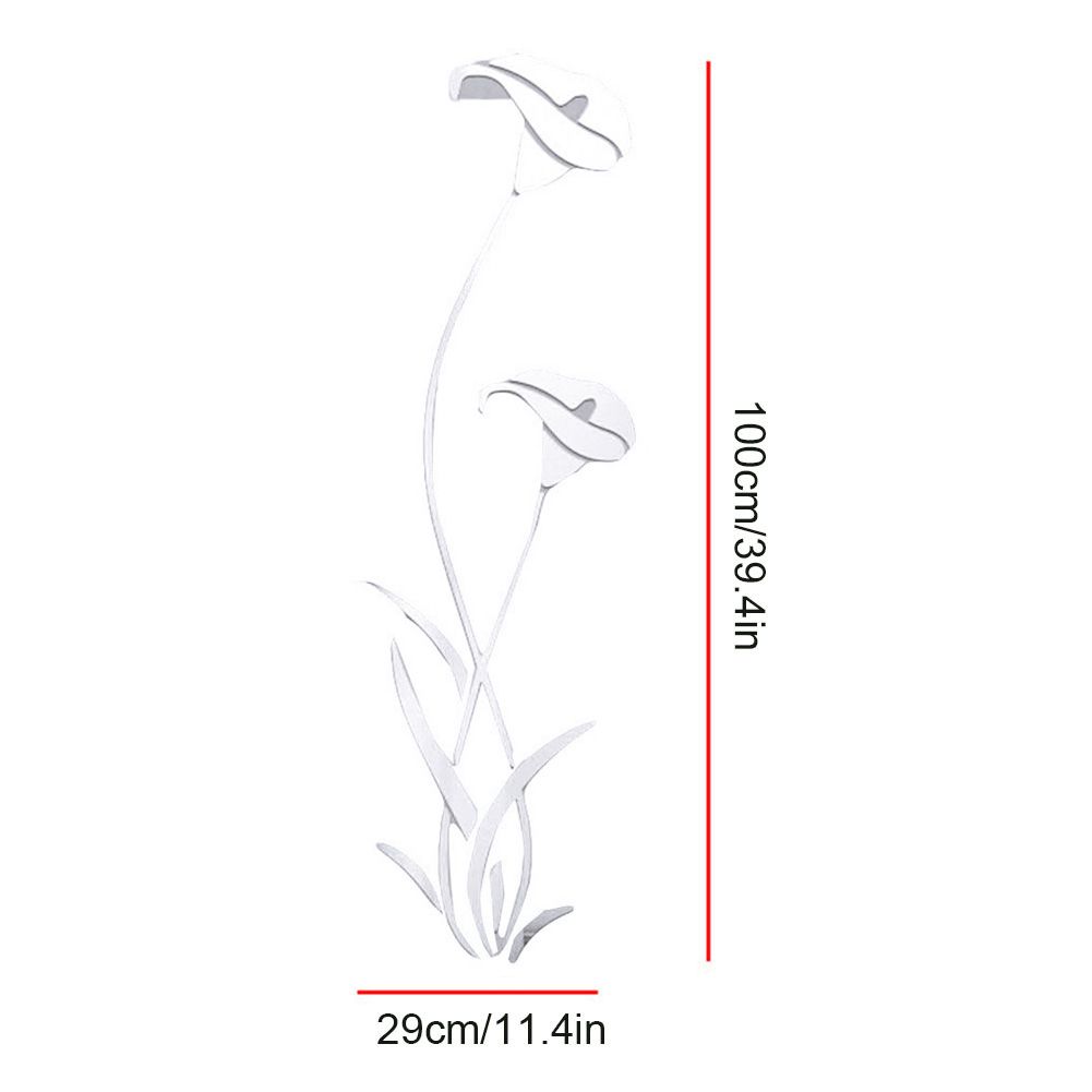 Flower Mirror Wall Sticker Removable Mirror Sticker Modern Wall Sticker Home view 2