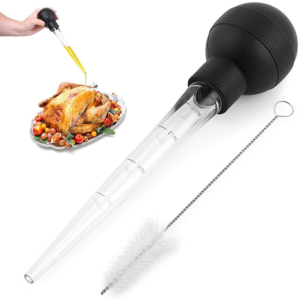 Turkey Oil Dropper with Brush Chicken Barbecue Food Baster Barbecue Pipe view 2