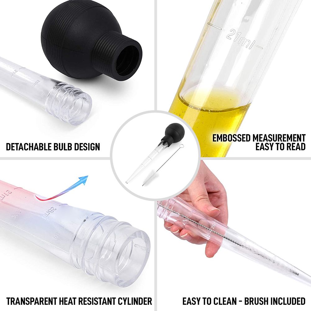 Turkey Oil Dropper with Brush Chicken Barbecue Food Baster Barbecue Pipe view 7