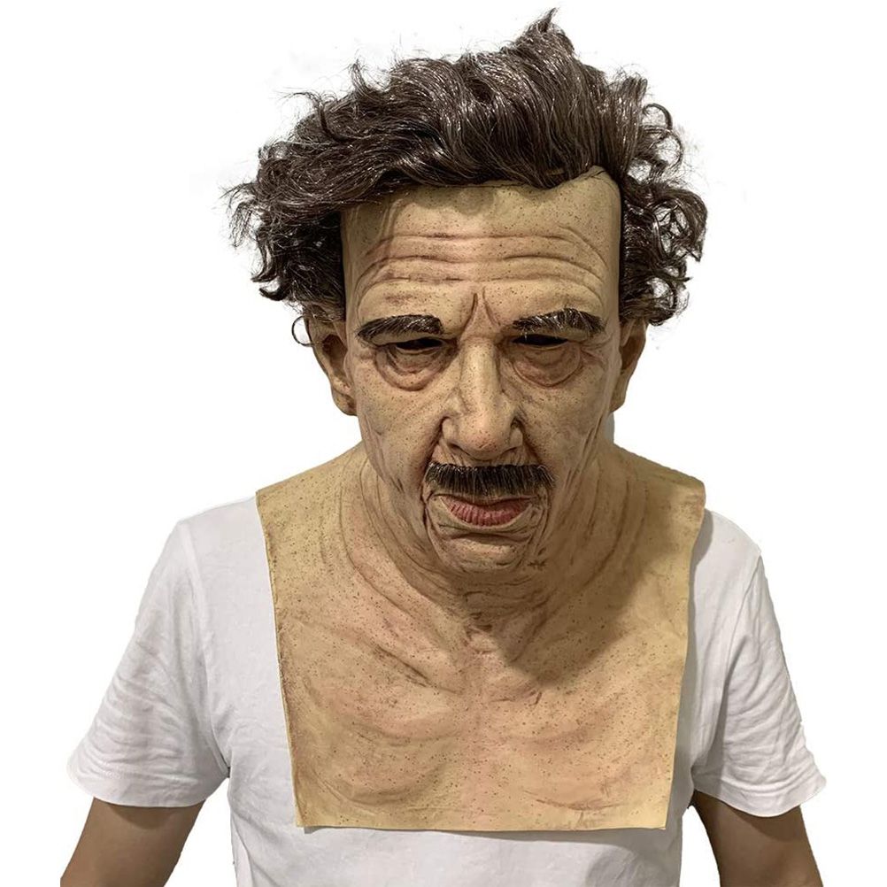 Halloween Latex Old Man Face Cover Halloween Fancy Dress Head for Masquerade