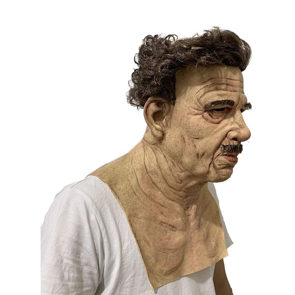 Halloween Latex Old Man Face Cover Halloween Fancy Dress Head for Masquerade view 4