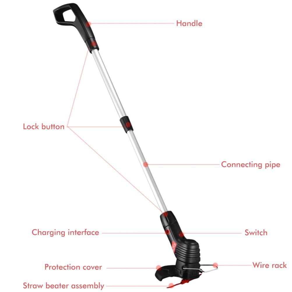 Garden Tool Cordless Lawn Trimmer Cordless Rechargeable Grass Trimmer String view 3
