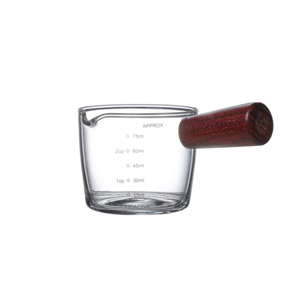 Glass Milk Cup Glass Measuring Cup with Handle Clear Scale Baking Milk Cup for