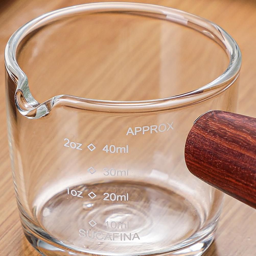 Glass Milk Cup Glass Measuring Cup with Handle Clear Scale Baking Milk Cup for view 4