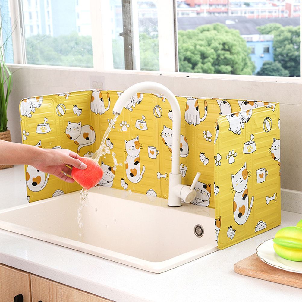 Home Kitchen Gas Stove Folding Oil Baffle ​Aluminum Foil Baffle Fried Cooking view 5