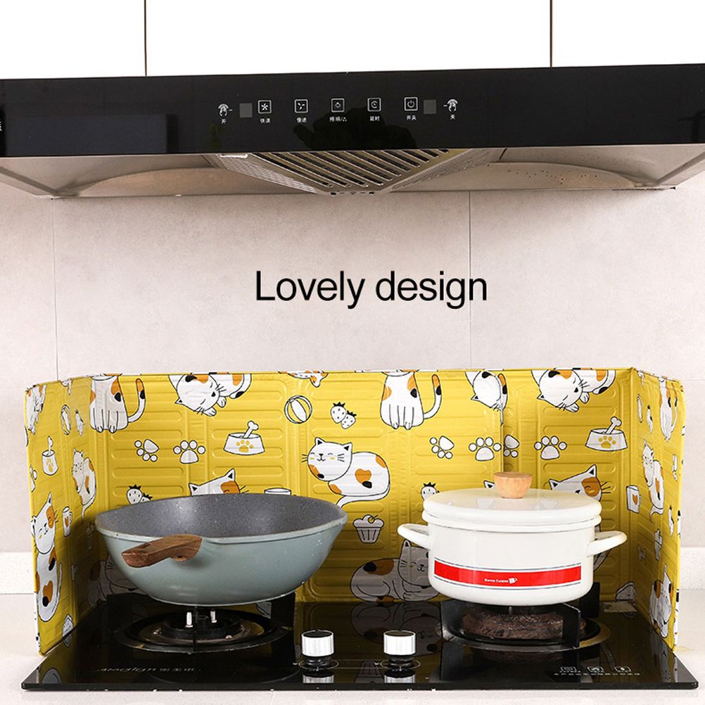 Home Kitchen Gas Stove Folding Oil Baffle ​Aluminum Foil Baffle Fried Cooking view 7