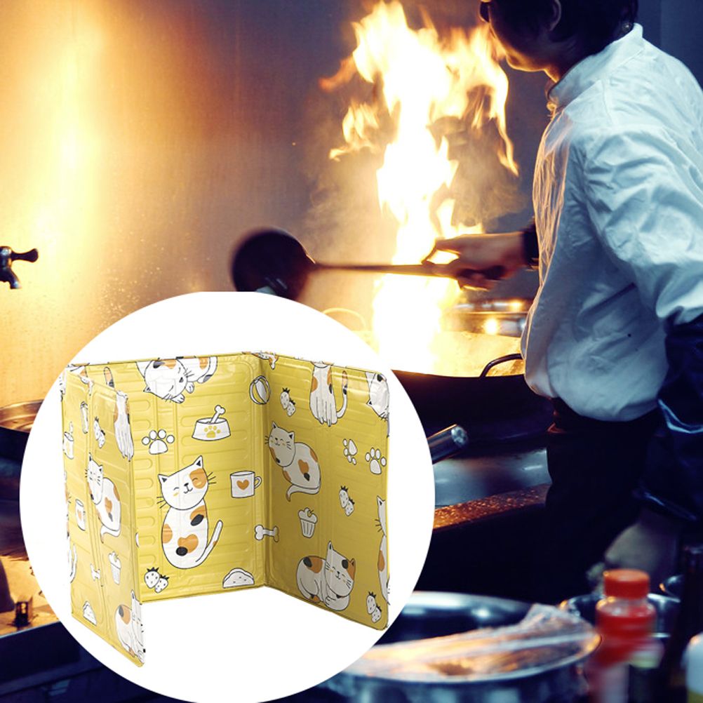 Home Kitchen Gas Stove Folding Oil Baffle ​Aluminum Foil Baffle Fried Cooking view 9