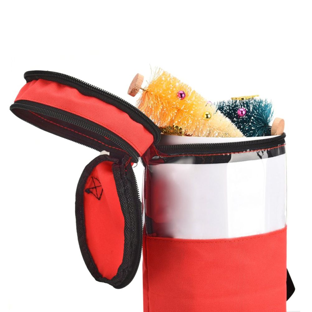 Christmas Cylinder Gift Wrap Storage Clear Bag Xmas Wrapping Paper Organiser view 6