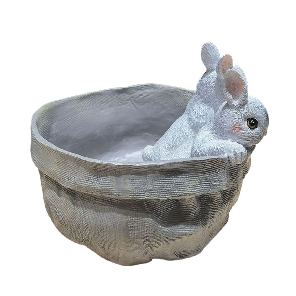 Rabbit Flower Pot Succulent Planter Garden Pots Bunny Decorative Flower Pot view 3
