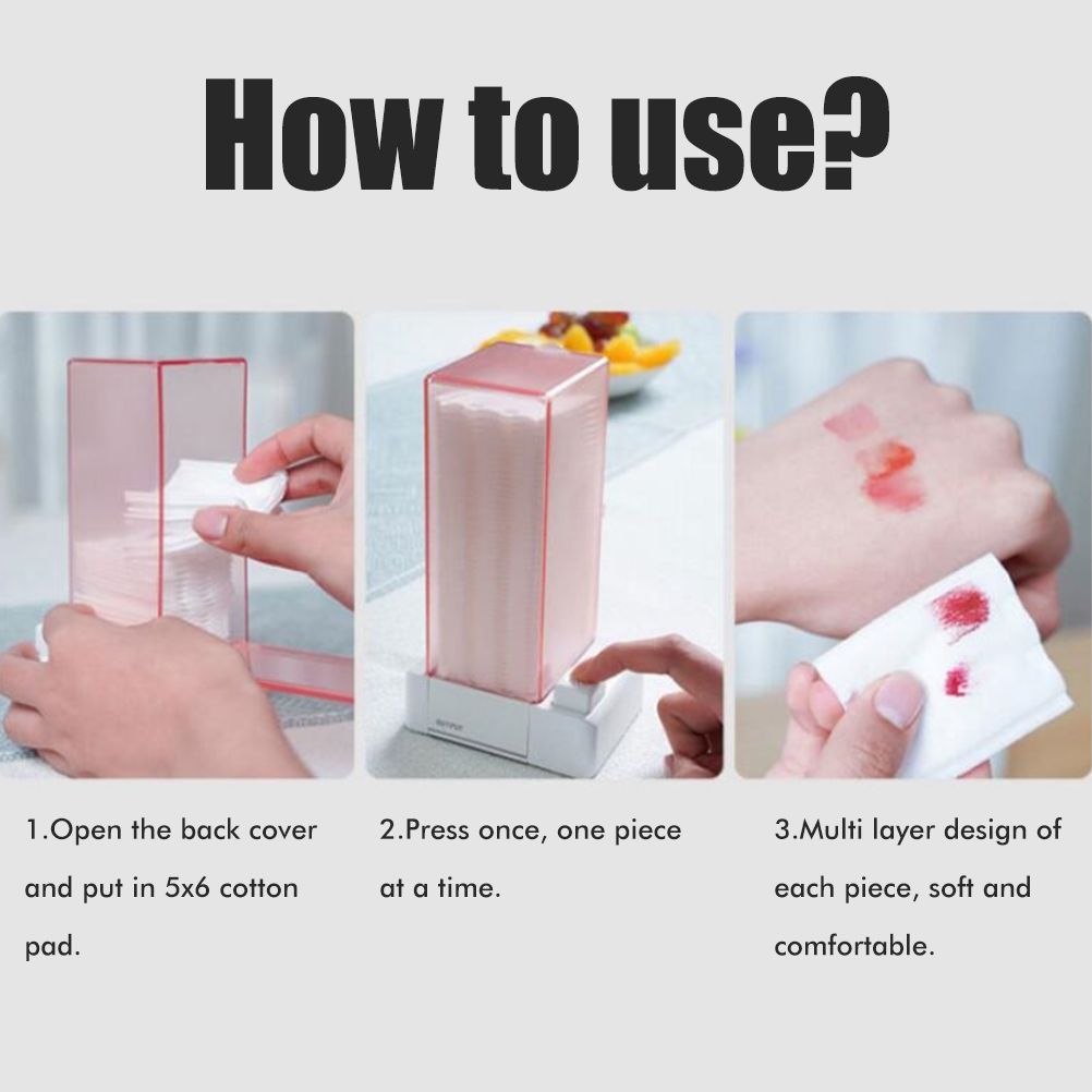 Automatic Cotton Pad Dispenser Press Out Makeup Cotton Holder Dispenser view 10