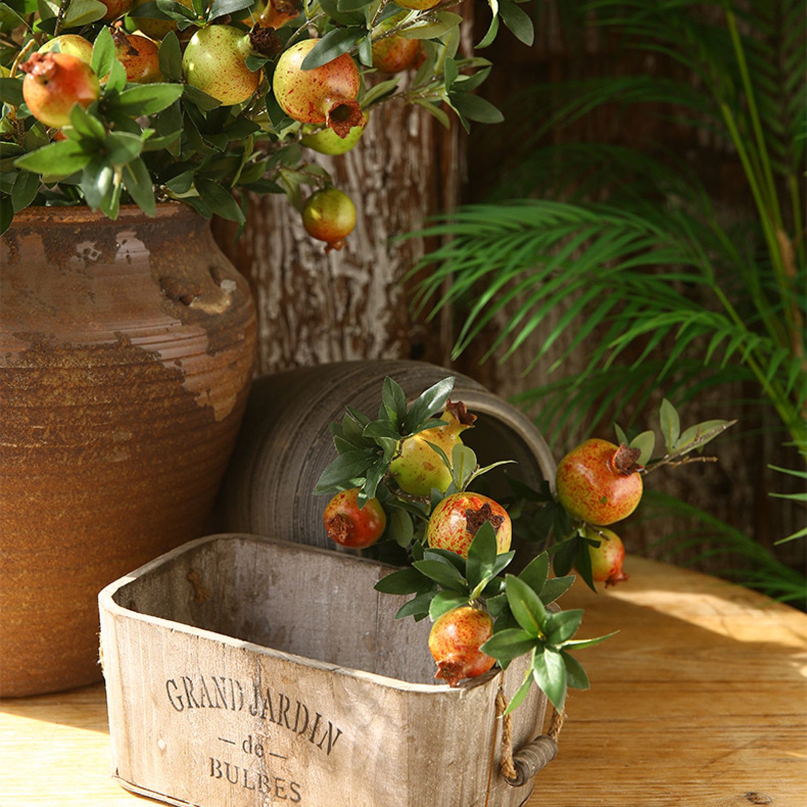 American Artificial Pomegranate Fruit Simulation Flowers Fake Fruits for Home view 10