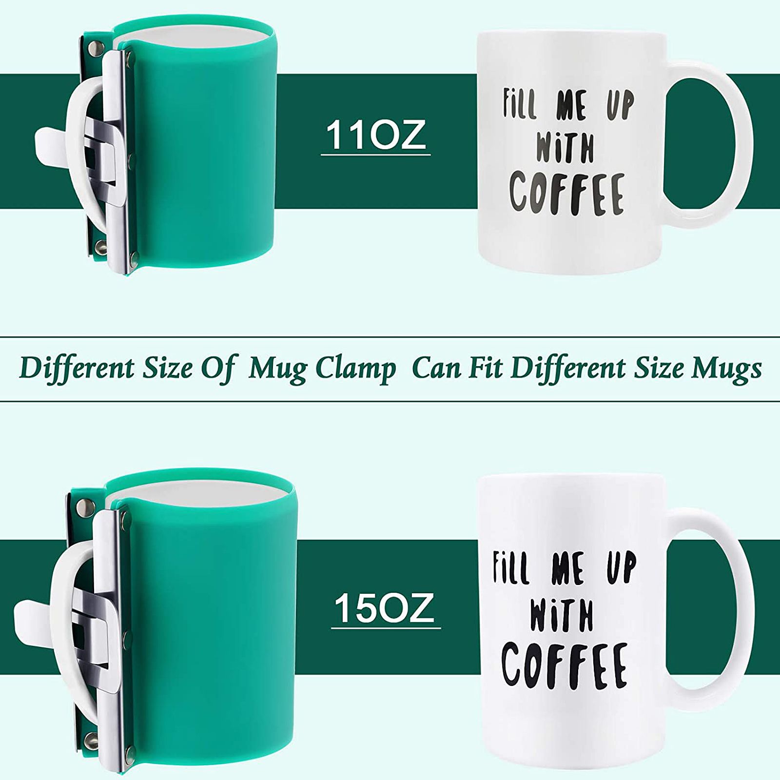 Transfer Mug Holder Multipurpose Safe Durable Silicone Heat Press Mug Clamp view 3