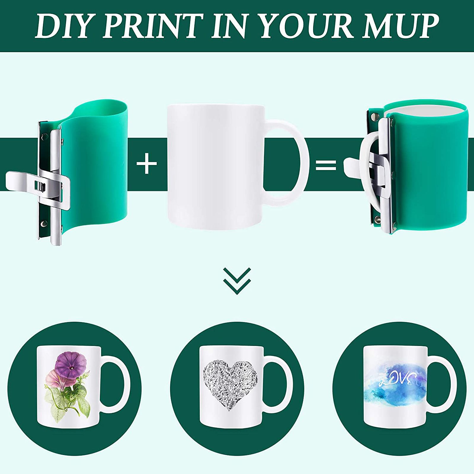 Transfer Mug Holder Multipurpose Safe Durable Silicone Heat Press Mug Clamp view 6