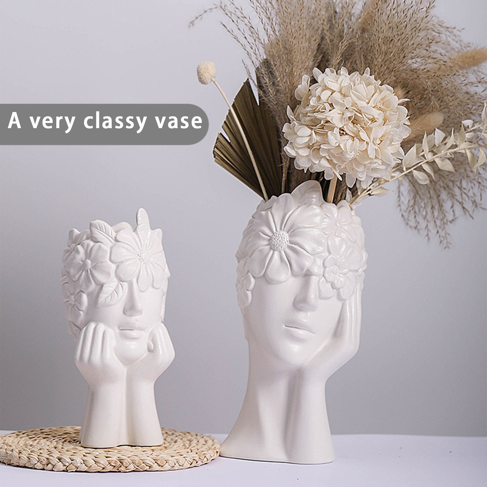 Vase White Ceramic Vases for Home Living Room Guesthouse Decoration view 9