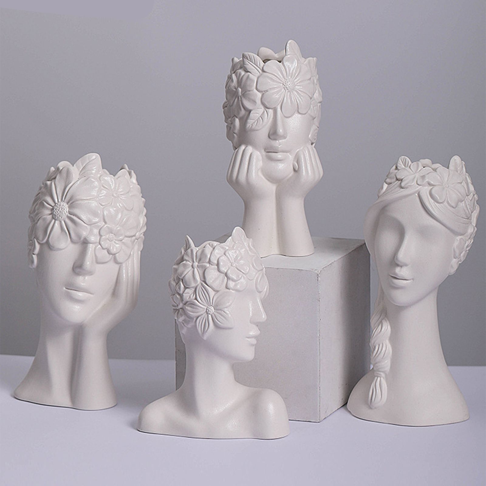 Vase White Ceramic Vases for Home Living Room Guesthouse Decoration view 10