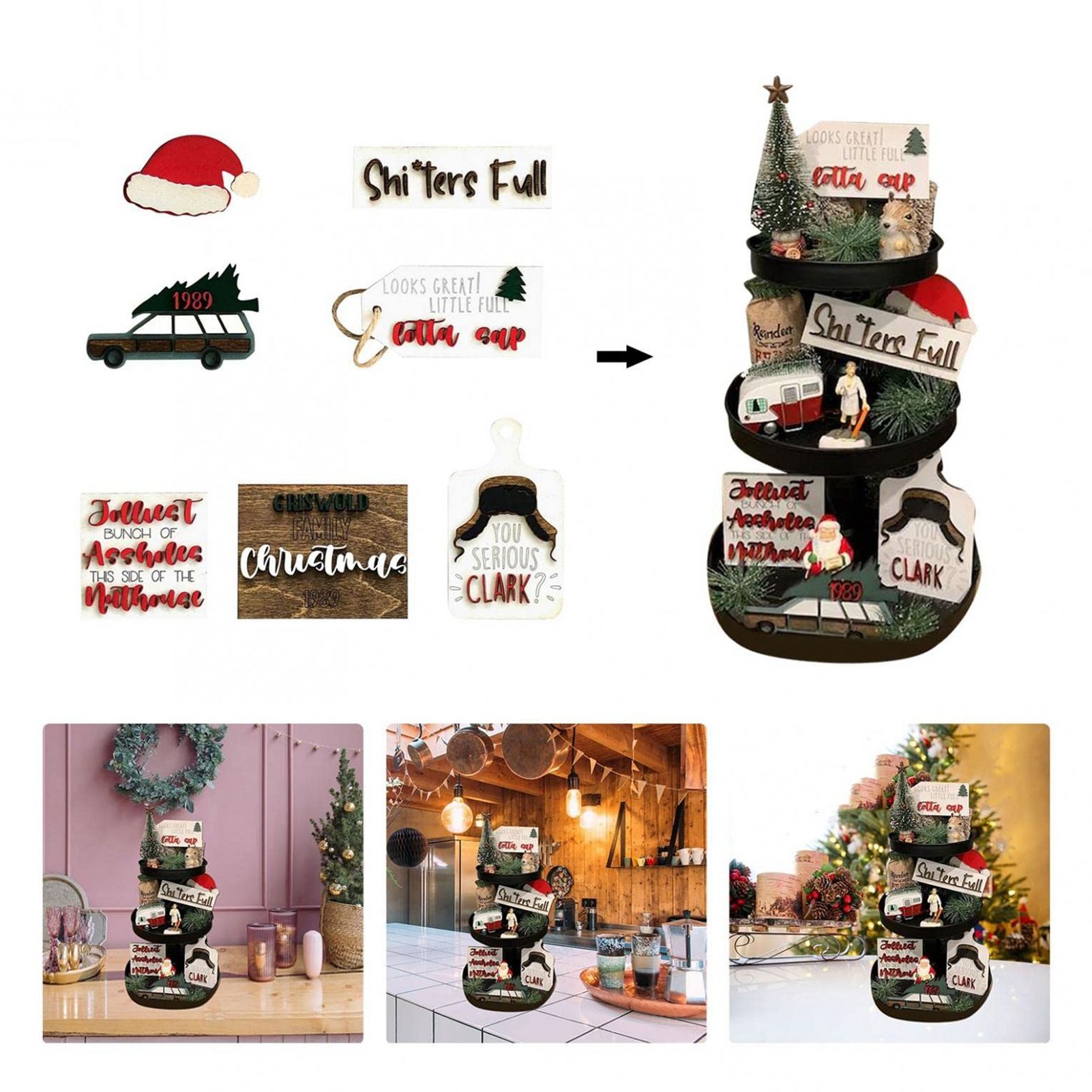 Christmas Layered Tray Decoration view 8