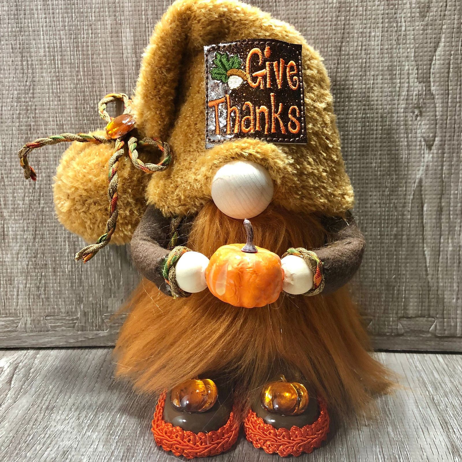 Holiday Gnome Plush Doll Tiered Tray Decorative Dolls Handmade Stuffed Gnome view 9