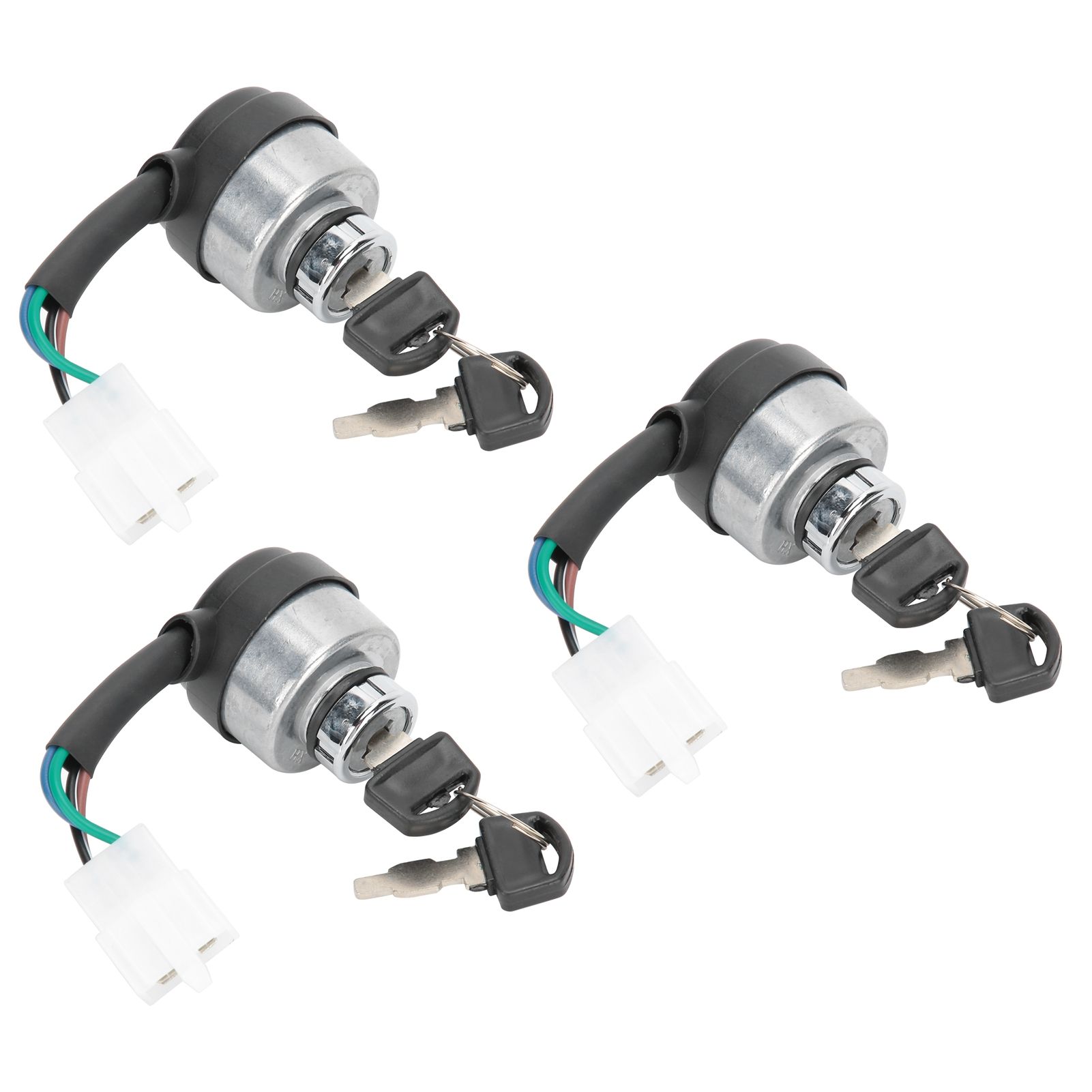 3Set Electric Door Lock 4-Wire Ignition Switch with Keys for view 2