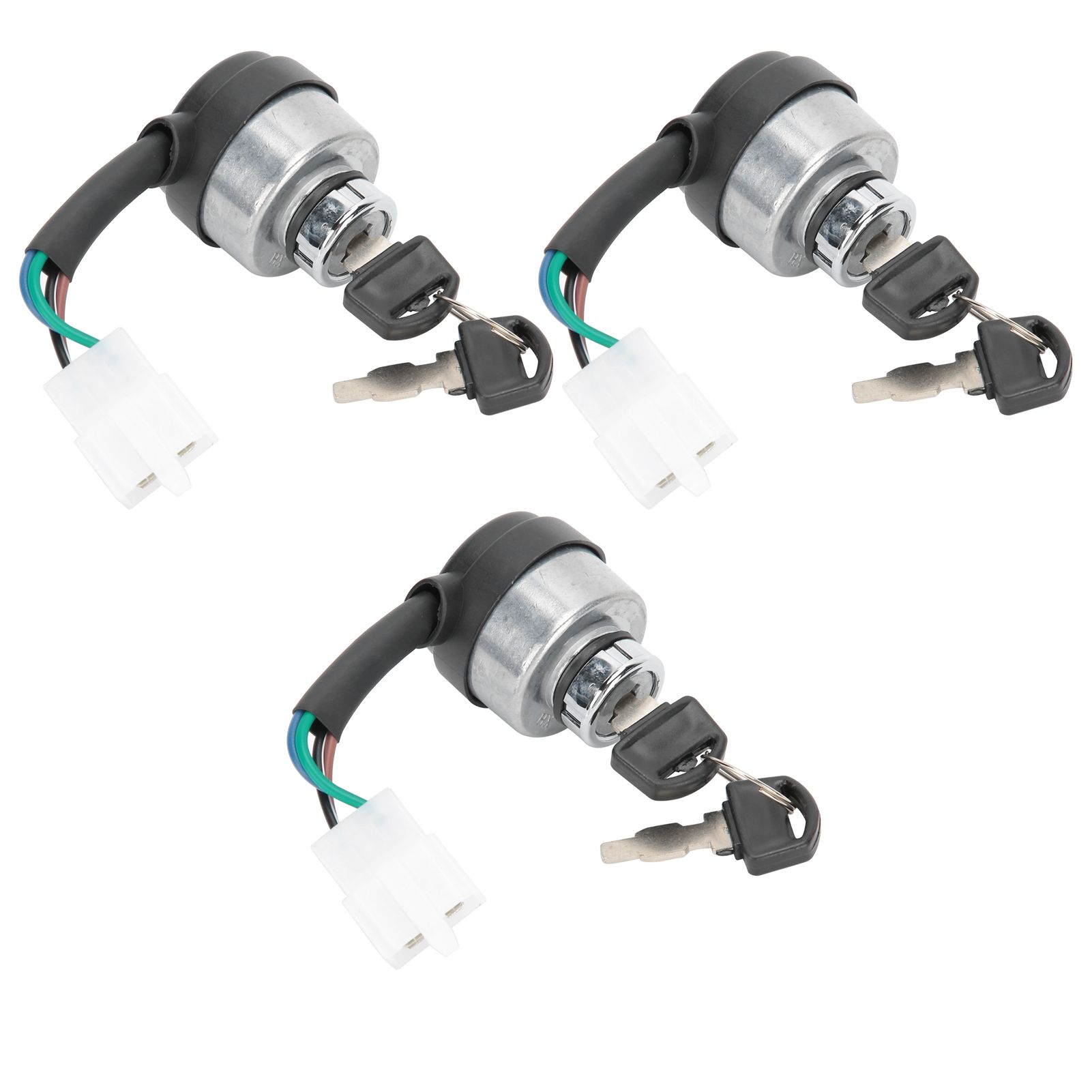 3Set Electric Door Lock 4-Wire Ignition Switch with Keys for view 3
