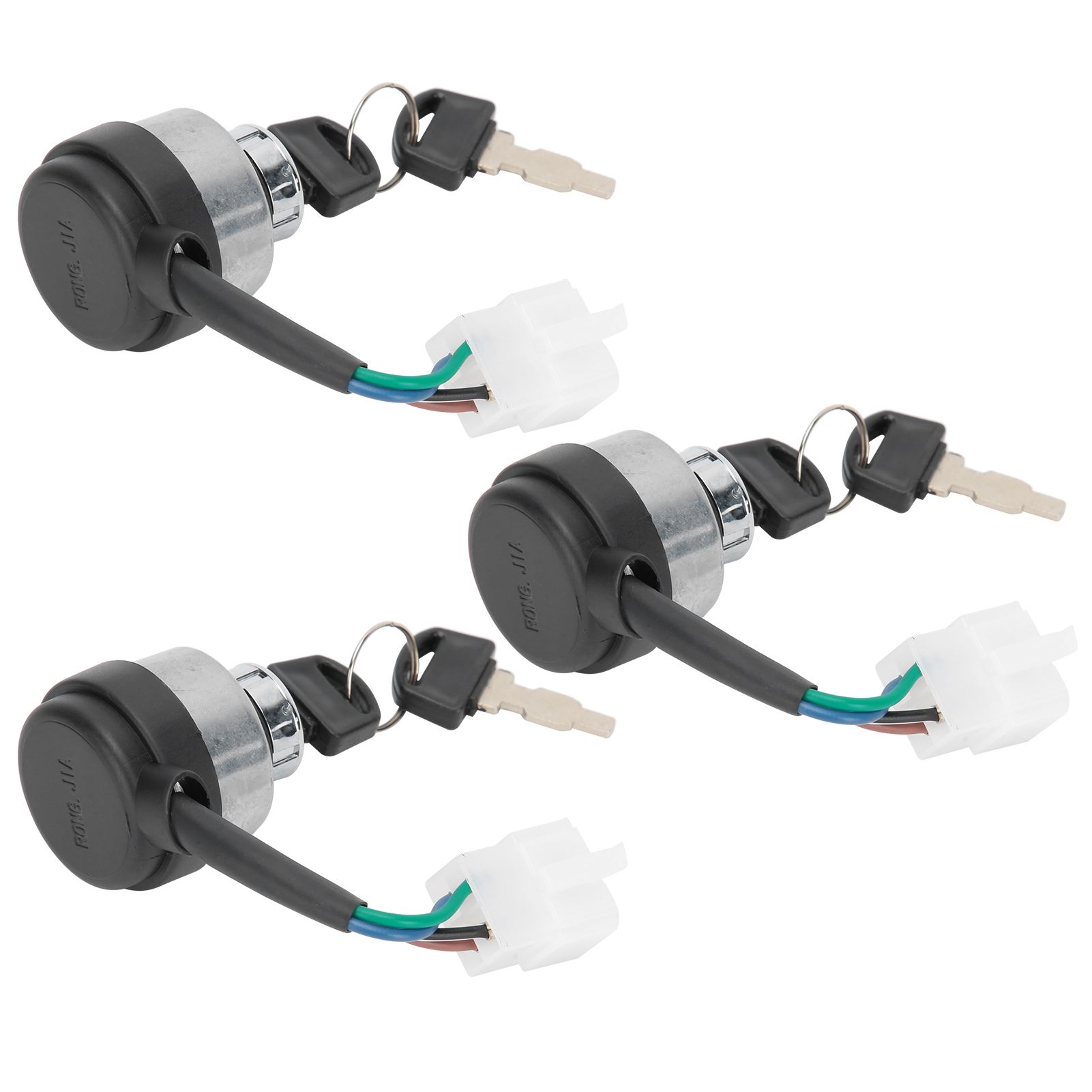 3Set Electric Door Lock 4-Wire Ignition Switch with Keys for view 5