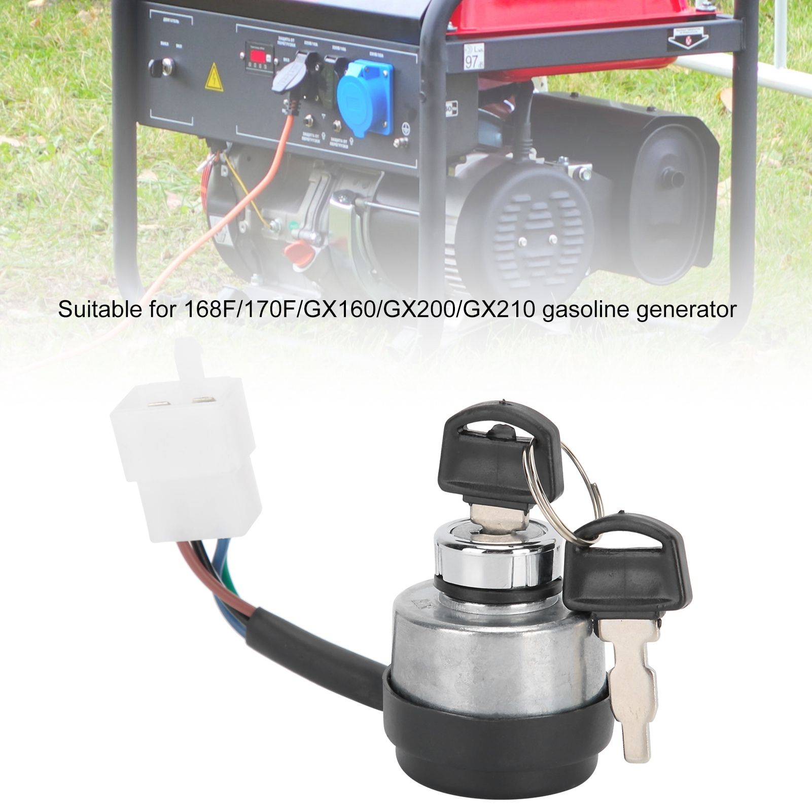 3Set Electric Door Lock 4-Wire Ignition Switch with Keys for view 14