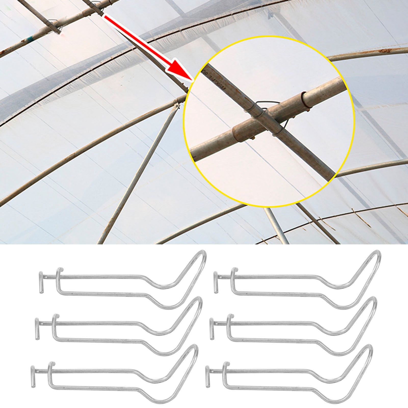 30Pcs Plant Support Spring Clip Stainless Steel Fixing Clamp for Garden view 10