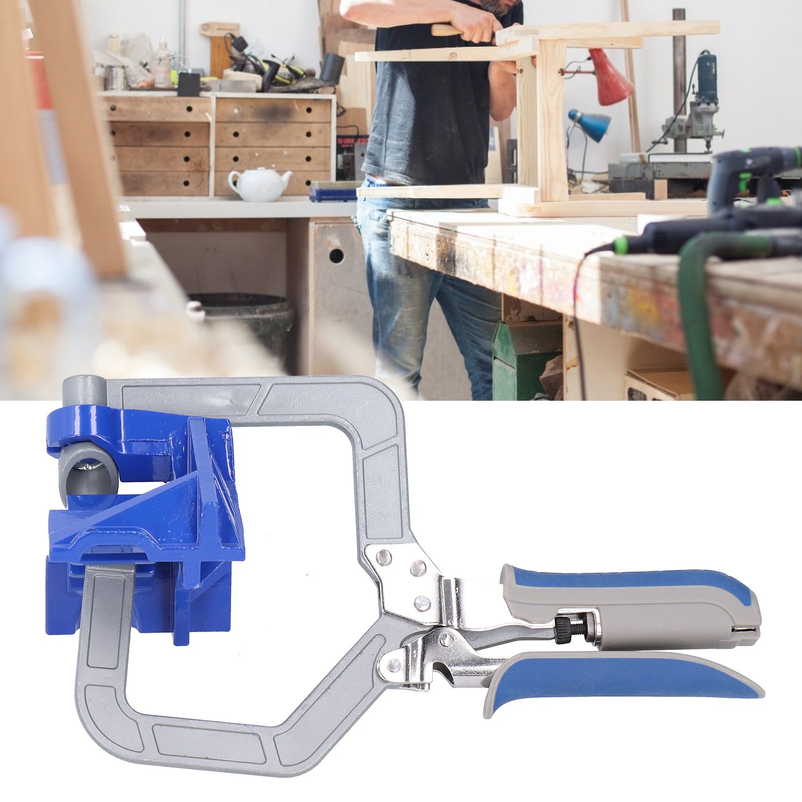 Angle Punch Fixer Multifunction 90 Degree Right Angle Corner Clamp Woodworking view 10