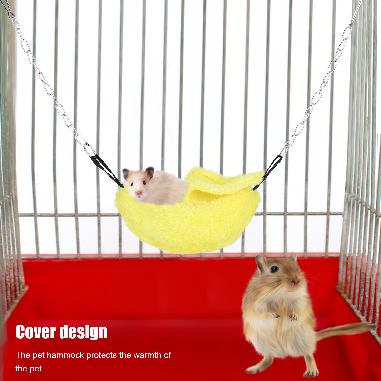 3 Sets Pet Cage Winter Warm Banana Shape Hamster Hammock Bed Hanging House view 4