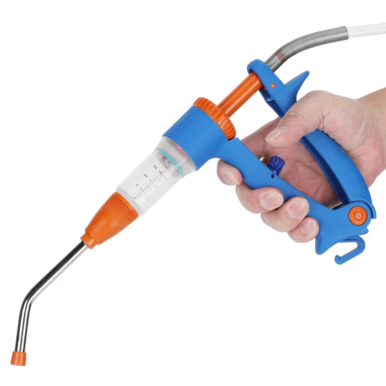 20ml Adjustable Continuous Vaccine Injector Automatic Feeding Injection Tool view 6