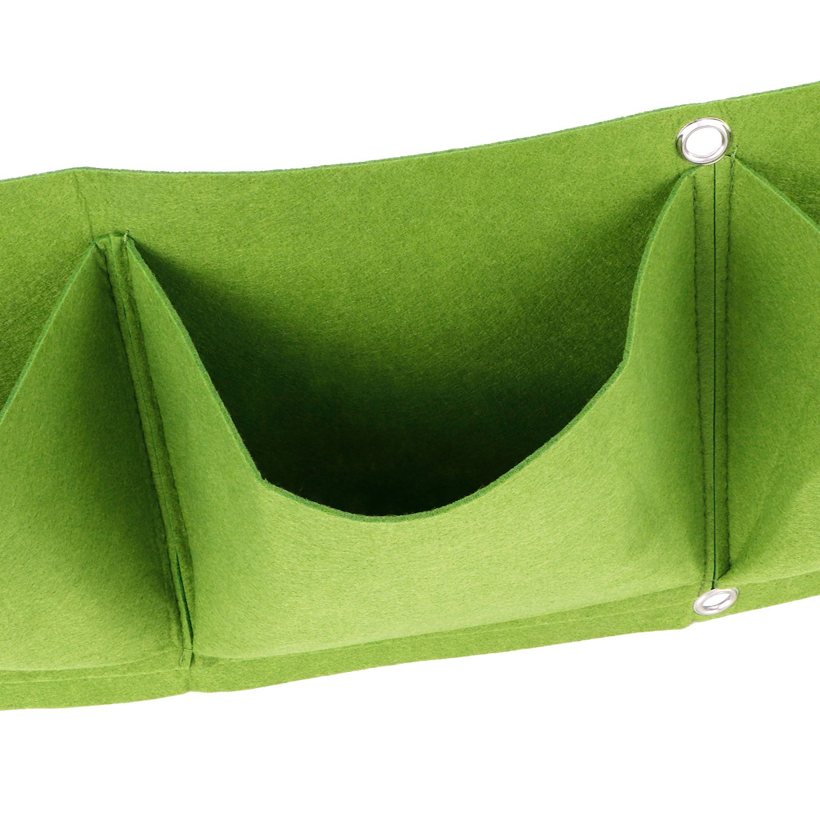 4Pcs 4 Pocket Plant Grow Bag Wall Mounted Reusable Degradable Felt Garden view 11
