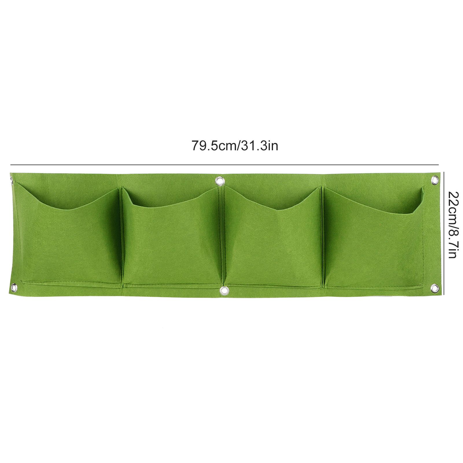 4Pcs 4 Pocket Plant Grow Bag Wall Mounted Reusable Degradable Felt Garden view 14