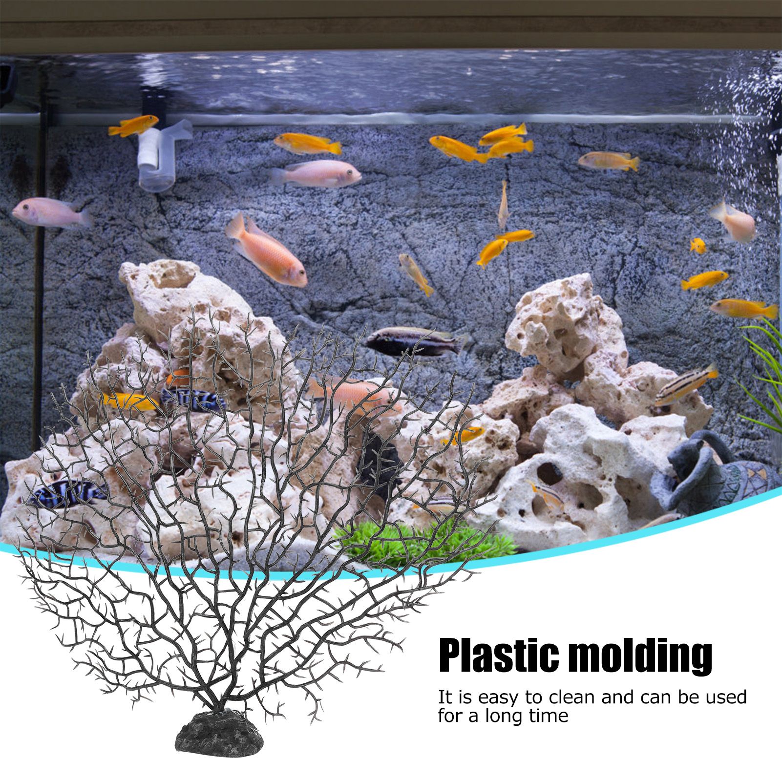 2Pcs Artificial Water Plant Aquarium Decoration Fish Tank Landscaping view 14